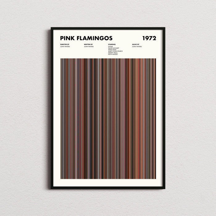 Pink Flamingos Movie Barcode Poster