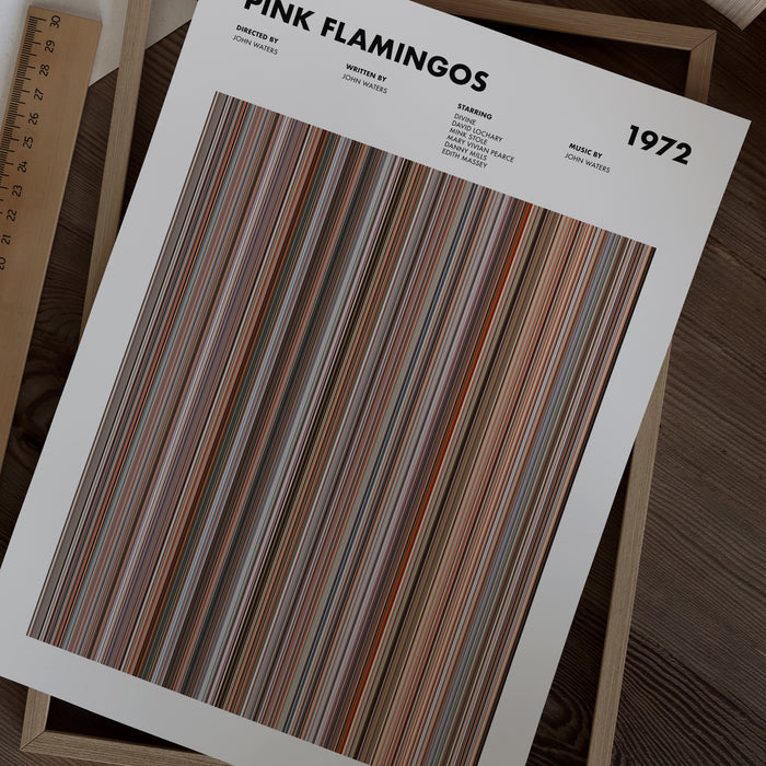 Pink Flamingos Movie Barcode Poster