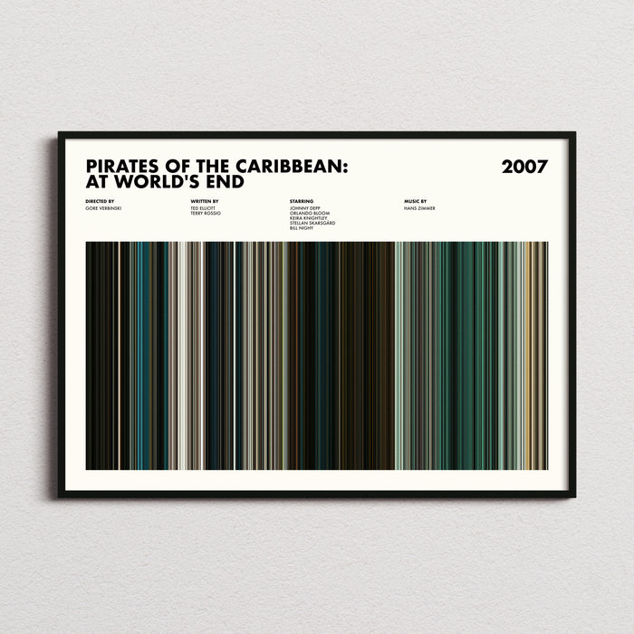 Pirates of the Caribbean At World's End Movie Barcode Poster