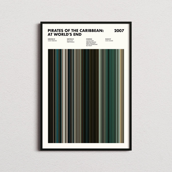 Pirates of the Caribbean At World's End Movie Barcode Poster