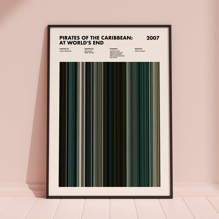 Pirates of the Caribbean At World's End Movie Barcode Poster