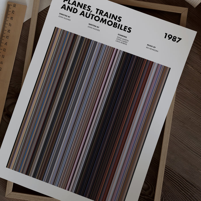 Planes Trains And Automobiles Movie Barcode Poster