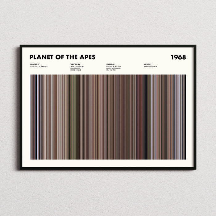 Planet Of The Apes 1968 Movie Barcode Poster