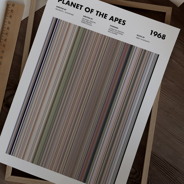 Planet Of The Apes 1968 Movie Barcode Poster