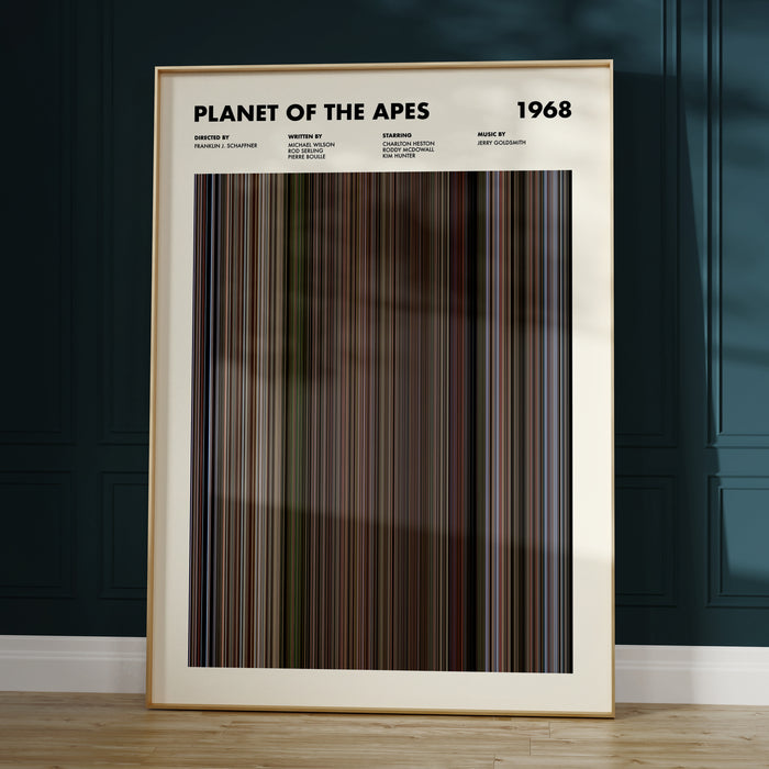 Planet Of The Apes 1968 Movie Barcode Poster