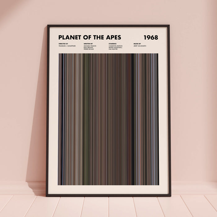 Planet Of The Apes 1968 Movie Barcode Poster