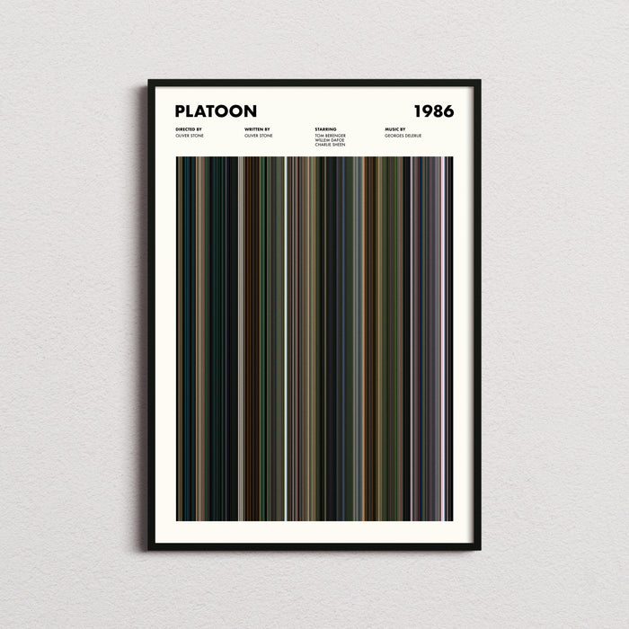 Platoon Movie Barcode Poster