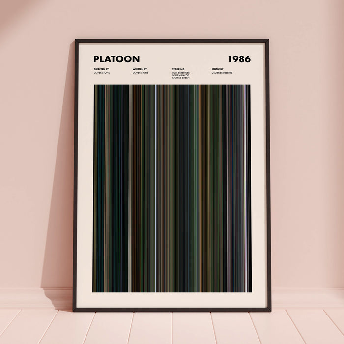 Platoon Movie Barcode Poster