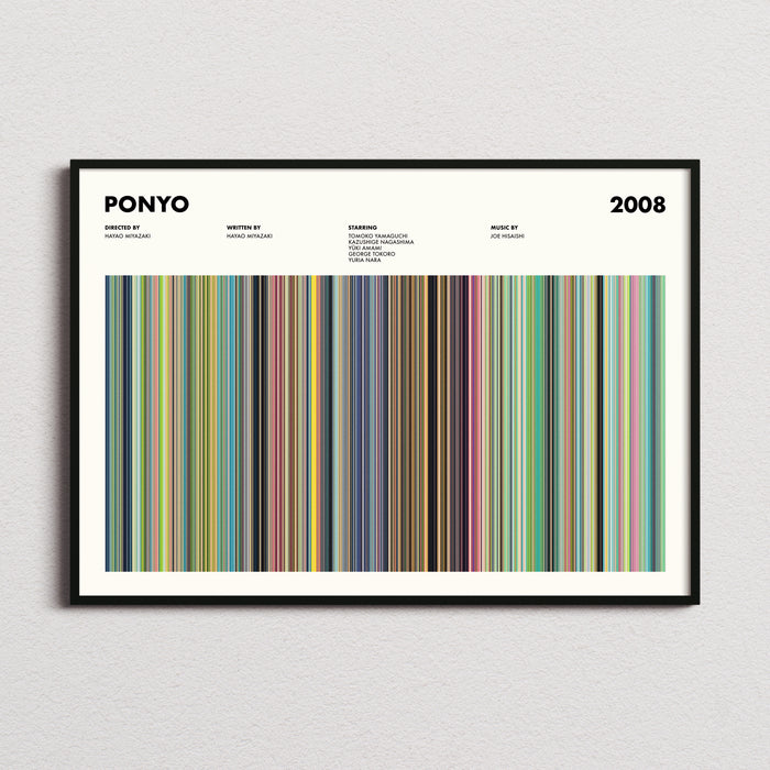 Ponyo Movie Barcode Poster