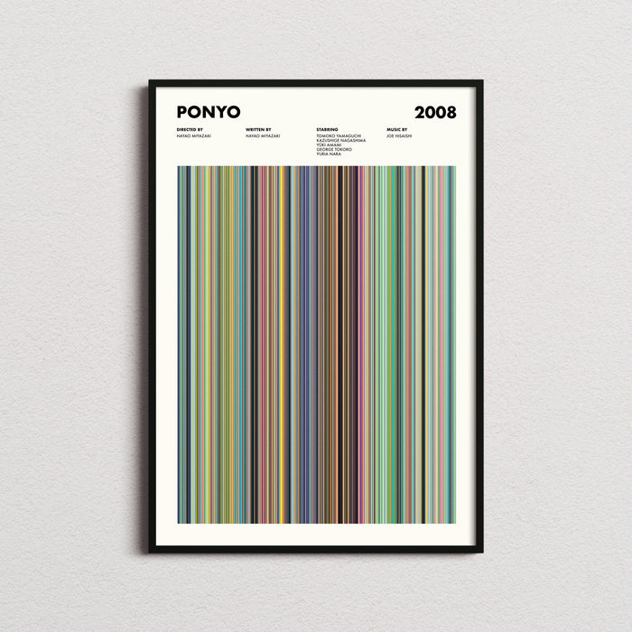 Ponyo Movie Barcode Poster