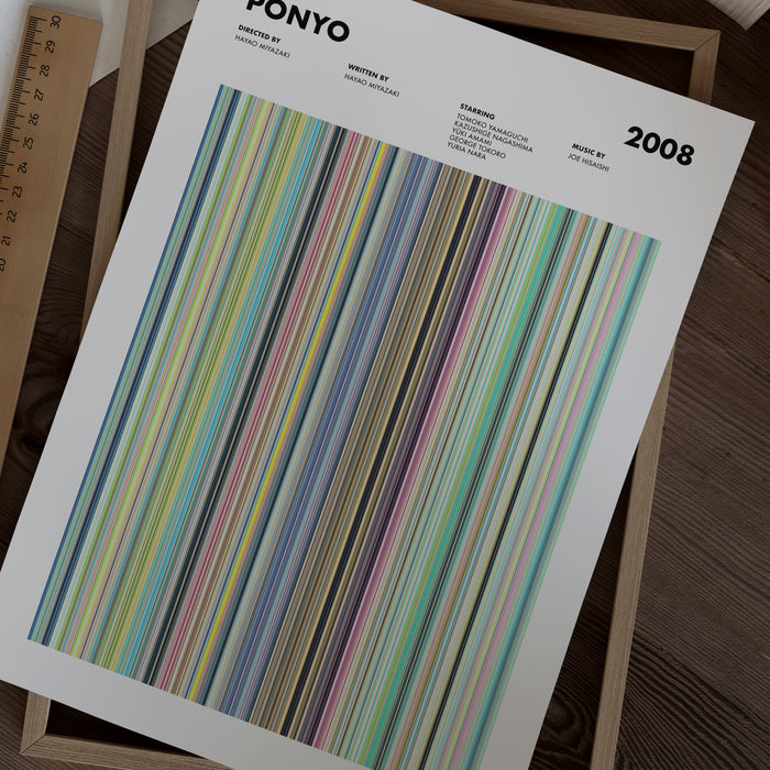 Ponyo Movie Barcode Poster