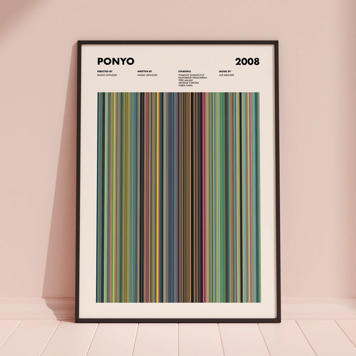 Ponyo Movie Barcode Poster