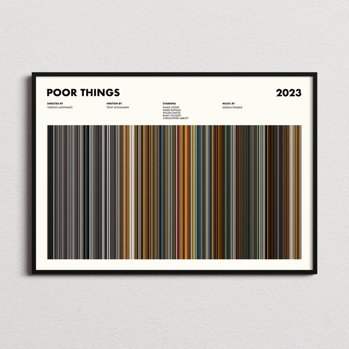 Poor Things Movie Barcode Poster