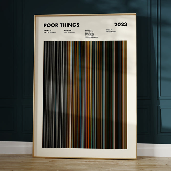 Poor Things Movie Barcode Poster