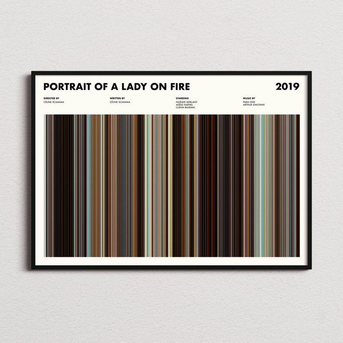 Portrait of a Lady on Fire Movie Barcode Poster