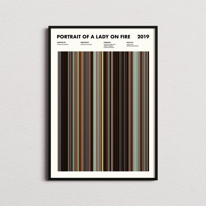 Portrait of a Lady on Fire Movie Barcode Poster