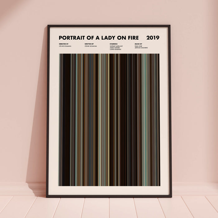 Portrait of a Lady on Fire Movie Barcode Poster