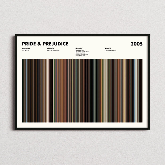 Pride and Prejudice 2005 Movie Barcode Poster