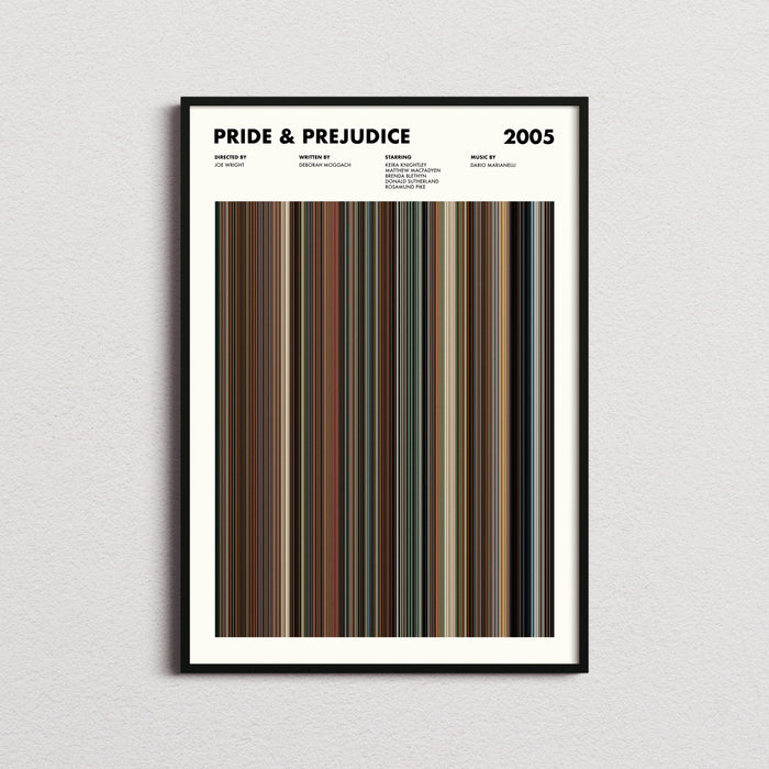 Pride and Prejudice 2005 Movie Barcode Poster