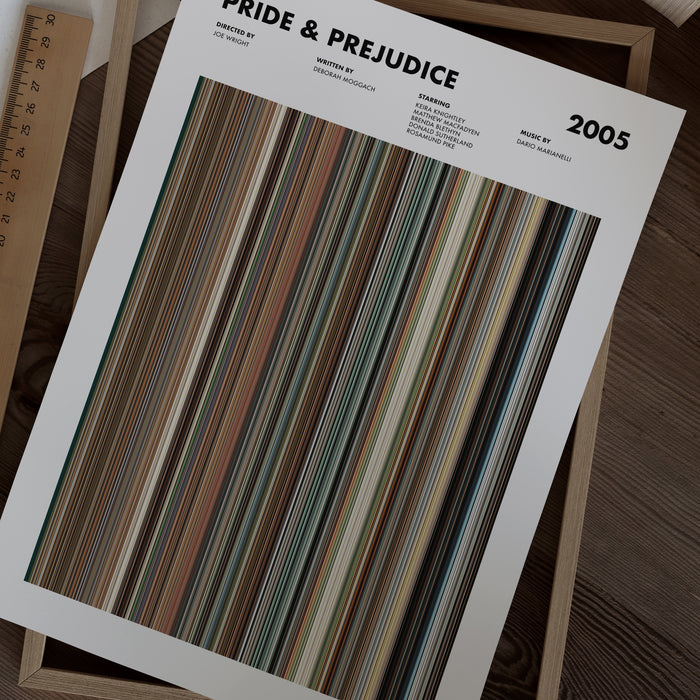 Pride and Prejudice 2005 Movie Barcode Poster