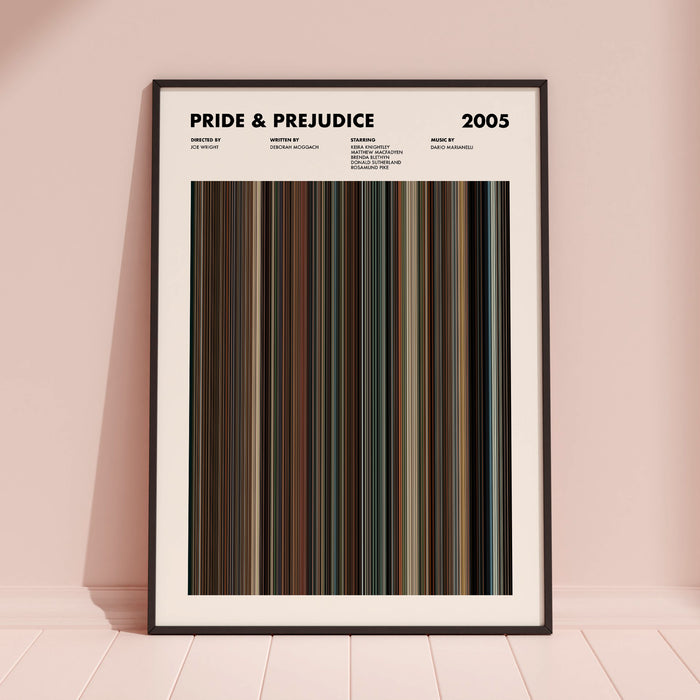 Pride and Prejudice 2005 Movie Barcode Poster