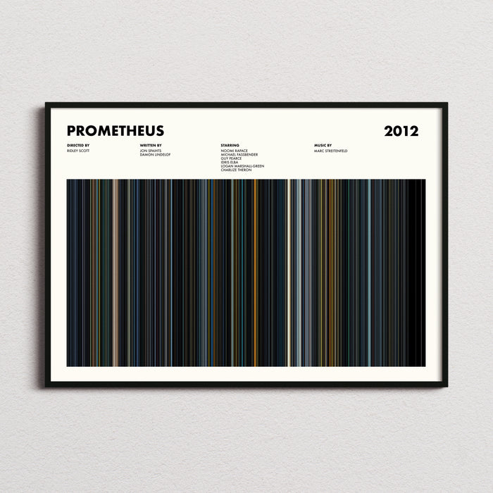 Prometheus Movie Barcode Movie Barcode Poster