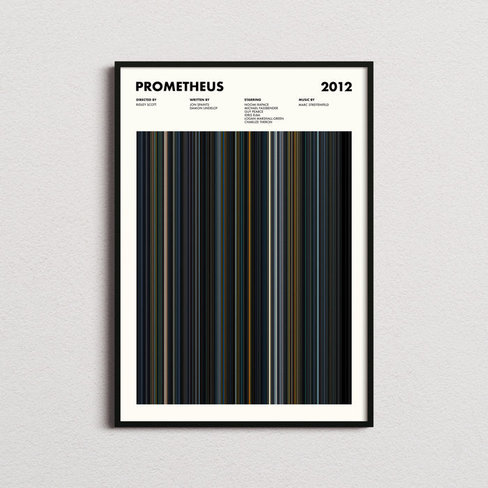 Prometheus Movie Barcode Movie Barcode Poster