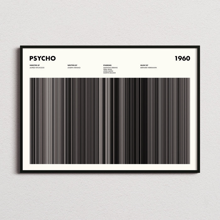 Psycho Movie Barcode Poster