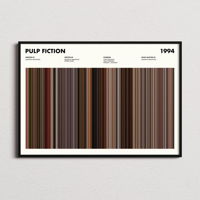 Pulp Fiction Movie Barcode Poster