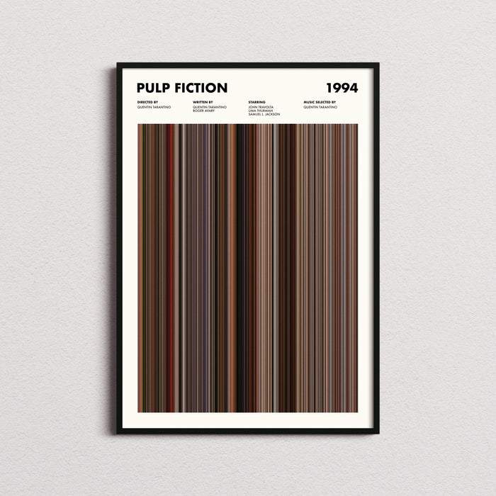 Pulp Fiction Movie Barcode Poster