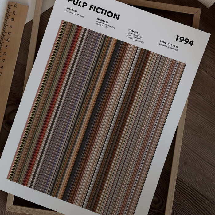 Pulp Fiction Movie Barcode Poster