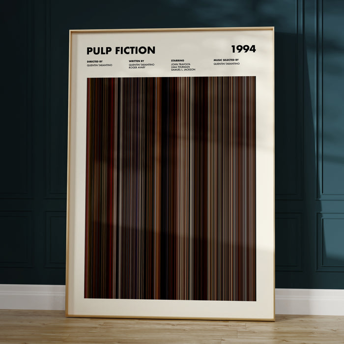 Pulp Fiction Movie Barcode Poster