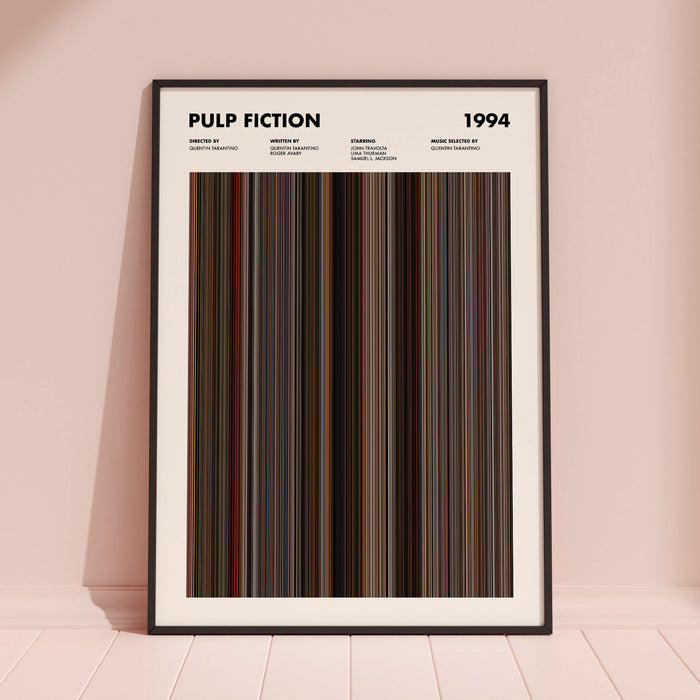 Pulp Fiction Movie Barcode Poster