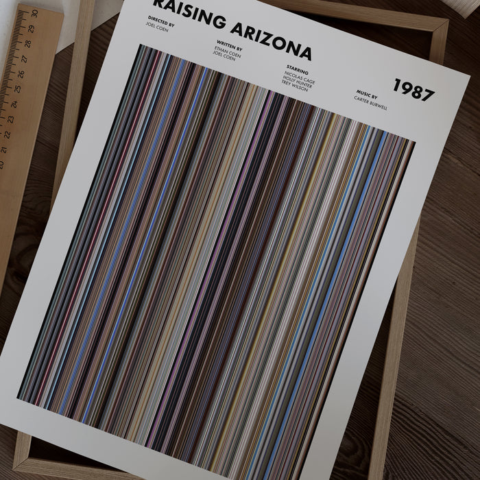 Raising Arizona Movie Barcode Poster