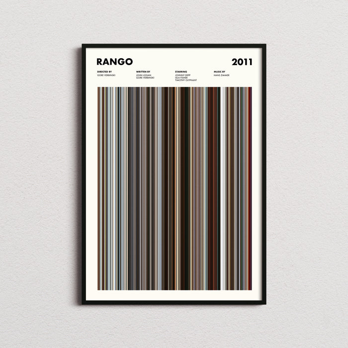 Rango Movie Barcode Poster