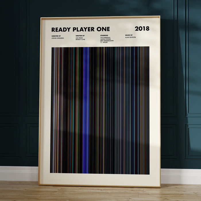 Ready Player One Movie Barcode Poster