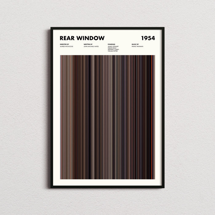 Rear Window Movie Barcode Poster