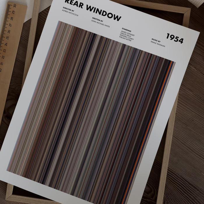 Rear Window Movie Barcode Poster