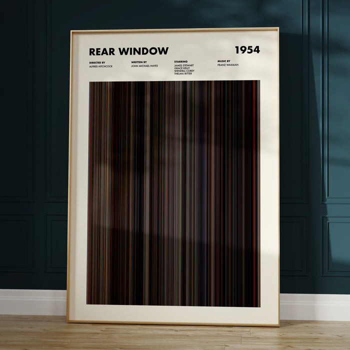 Rear Window Movie Barcode Poster