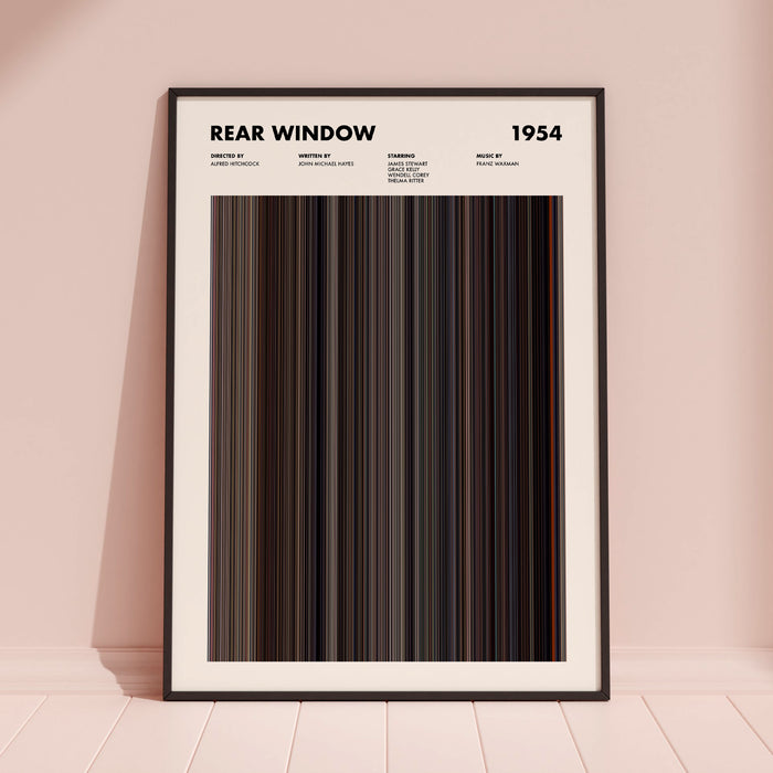 Rear Window Movie Barcode Poster