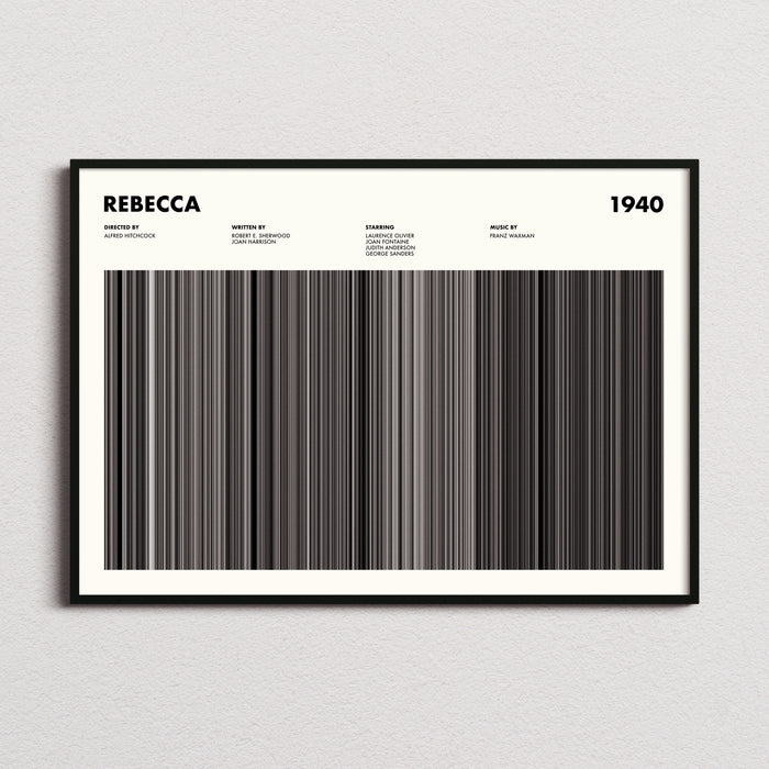 Rebecca Movie Barcode Poster