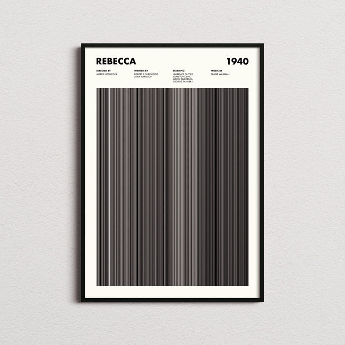 Rebecca Movie Barcode Poster