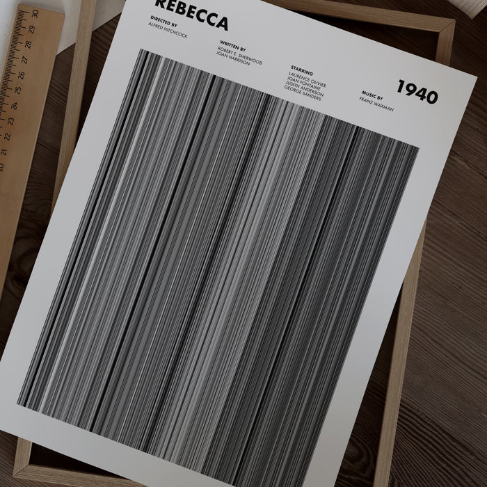 Rebecca Movie Barcode Poster