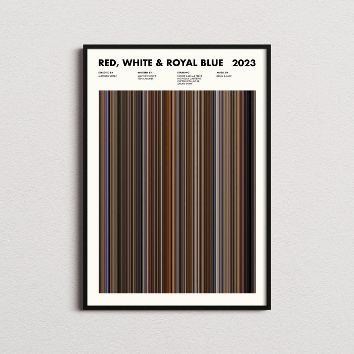 Red White And Royal Blue Movie Barcode Poster