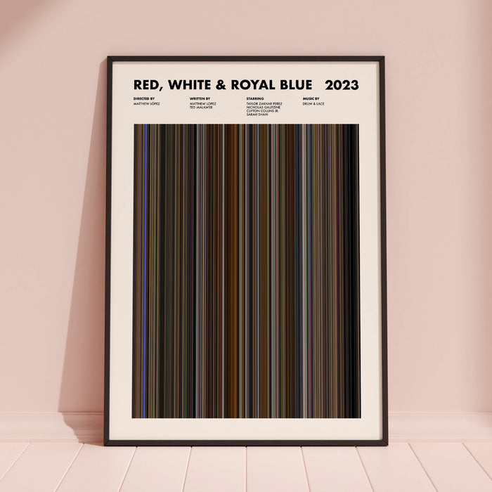 Red White And Royal Blue Movie Barcode Poster