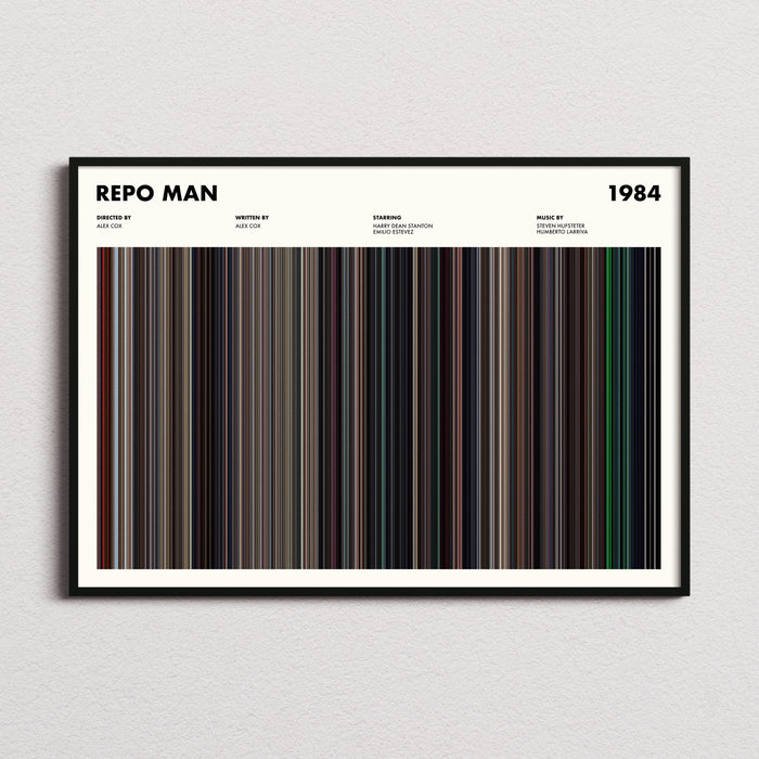 Repo Man Movie Barcode Poster