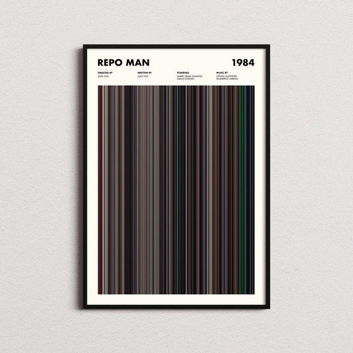 Repo Man Movie Barcode Poster