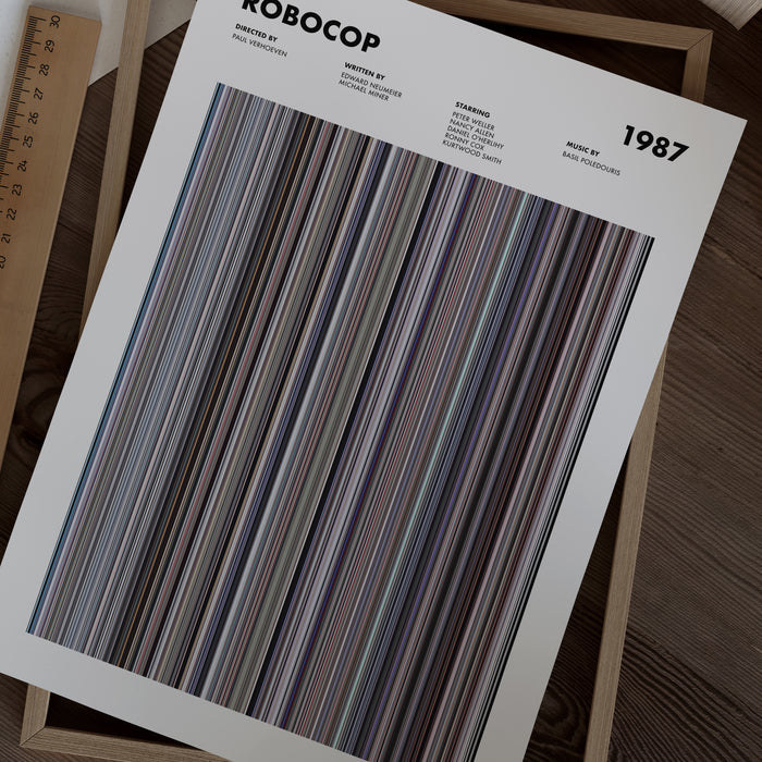 Robocop 1987 Movie Barcode Movie Barcode Poster