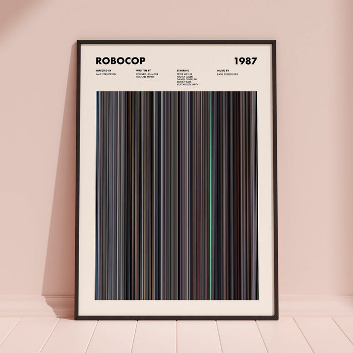 Robocop 1987 Movie Barcode Movie Barcode Poster