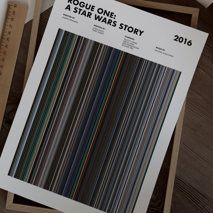 Rogue One A Star Wars Story Movie Barcode Poster